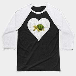 Jigsaw  Turtle Heart Design - Fish Turtle Baseball T-Shirt